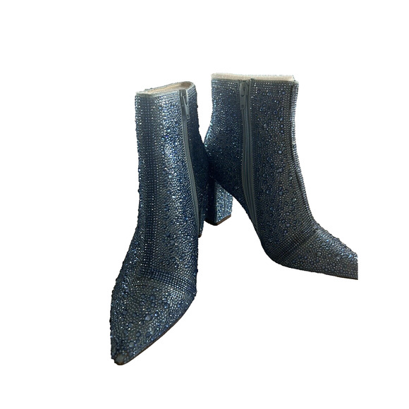 Betsey Johnson Shoes - Betsy Johnson SB Cady Rhinestone Ankle Boots Booties Size 6 Light Blue NEW